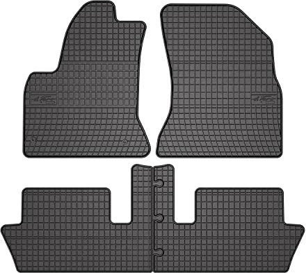 OMAC Gummi Fußmatten kompatibel mit Citroen C4 Picasso Grand Picasso 2006-2013 Schwarz 4X