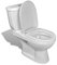 Tidyard Design Stand Toilette/WC Bodenstehend Keramik Weiss 70 x 39 x 76 cm (L x B x H)