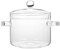 HEMOTON Olla de cristal de 1350 ml, olla de cristal con tapa para cocinar, olla de cristal para inducción, olla de sopa de cristal resistente al calor, olla transparente para sopa