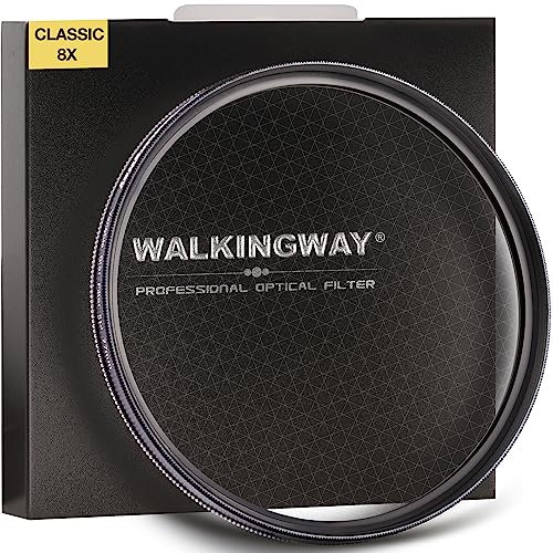 Walking Way 8-Point Star Filter - 58MM Variable Twinkle Effect - Slim Sparkling Effect Lens