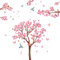 ppARK Rose Fleur Branche d'arbre Stickers Muraux Grand Fleur De Cerisier ArbrePastoral Style Stickers Muraux pour Chambre TV Mur Bureau Salle De Classe Espace D'événement Décoration Murale