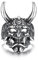 GTHIC – masque Oni japonais en acier inoxydable pour hommes, anneaux de crâne, demi-masque Hannya Vintage, bijoux taille 9