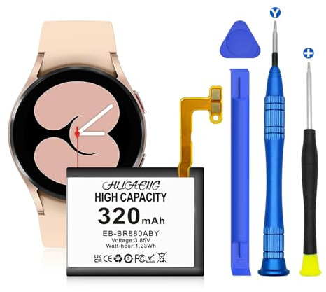 R880 Battery, (2026 New Upgrade) 320mAh Replacement Battery for Samsung Galaxy Watch 4 Classic 42mm SM-R860 SM-R870 High Performance EB-BR880ABY Li-ion Polymer Replacement Battery with Tool Kit