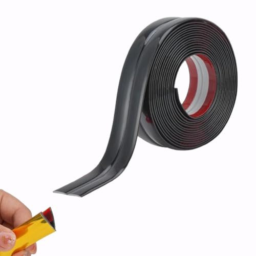 3M/10FT Inside & Outside Corner Trim, Peel and Stick Wall Molding Trim, Flexible Corner Angle Trim, Self Adhesive Wall Corner Guard Edge Protector for Windows, Tables & Corners (4CM/Bright Black)