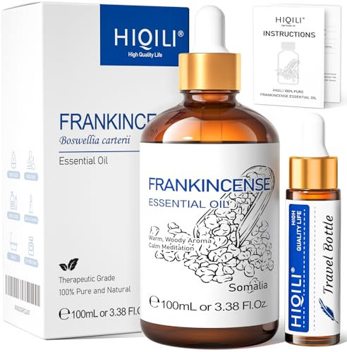 HIQILI 100ML Olio essenziale di incenso, per massaggi, antidolorifici, 100% puro e naturale
