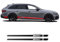 2 Stück Autotür-Seitenstreifen-Rock-Aufkleber, Karosserie-Vinyl-Aufkleber, für Audi A3 A4 A5 A6 A7 Q2 Q3 Q5 RS3 RS4 RS5 TT S5 S6 S7 Zubehör