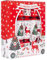 Harvey & Mason Knallbonbons für Weihnachten, skandinavischer Druck, weiß und rot, Festliche Tischdekoration, Weihnachtsbaum, Rentier, 10 Stück