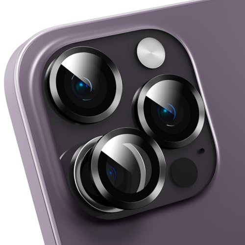 GANGANPRO Protecteur d'objectif d'appareil photo compatible avec iPhone 12 Pro Max, résistant aux rayures, coque de protection en verre trempé transparent HD, compatible avec les coques, facile à