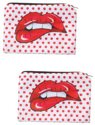 Lurrose 2Er-Box Damen-Make-up-Taschen Kulturbeutel für Damen Kosmetiktasche Schulbedarf+ kulturtasche für frauen geldschrank pencil box Federmäppchen bedrucken Zubehör für Stifttaschen