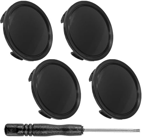 CLKE 4 Stück Nabendeckel 75mm Schwarz Radnabendeckel für Auto, Radnabenkappen, Felgendeckel,ABS Radnabenabdeckung 75mm, Felgendeckel, Wheel Caps Schwarz