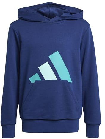 adidas Unisex Kids ESSENTIALS BIG LOGO HOODIE, dark blue/pure teal/halo mint, 15-16 Years
