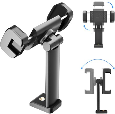 Voinap Handy-Stativhalterung mit 1/4-Zoll-Schraubgewinde, 360° drehbar, 180° neigbar, Handyhalter-Ersatz mit Kaltschuh, vielseitiger Halterungsadapter für iPhone, Stativ, Selfie-Stick, Kameraständer