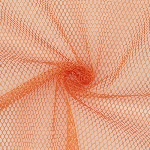 Netzstoff Meshgewebe als Meterware, uni orange (Länge am Stück ab: 100cm / Breite: 150cm)