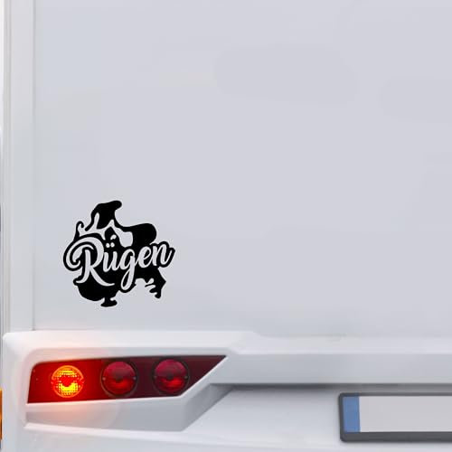 KLEBEKÖNIG Autoaufkleber Auto - Insel Rügen - Spruchaufkleber Sticker Aufkleber Heckscheibe Holiday Camping Tuning Decal