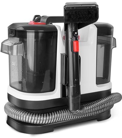 Hoapin Waschsauger Teppichreiniger 500W 12kPa, Nasssauger Polsterreiniger, Innenreinigungsmaschine, Fleckenreiniger für Teppich Sofa Vorleger Polster Treppen Auto