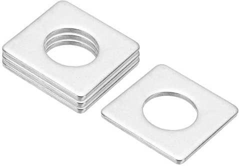 PATIKIL 4 Stück Vierkantscheibe, Quadratische Unterlegscheibe M20 x 40 x 3mm, Edelstahl Vierkantplatte, Rechteckige Unterlegscheibe flach, mit Rundem Loch für Bolzen Gewindestangen