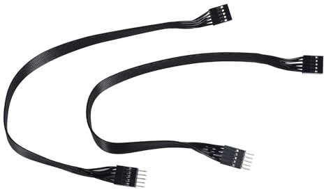 Asyduey 2 StüCk Motherboard HD Audio 9Pin Stecker auf Buchse VerläNgerung Kabel für PC DIY Schwarz 30CM