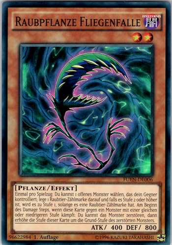Raubpflanze Fliegenfalle - FUEN-DE006 - Super Rare - 1. Auflage - Deutsch - Yugioh - Fusion Enforcers - mit RC-Fieldcenter