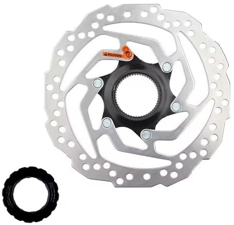 Velxnigt Fahrrad-Centerlock-Bremsrotor, kompatibel mit Shimano SM-RT10 160mm Bremsscheibe, leichter Edelstahl, verformungssicher und geräuscharm, geeignet für Rennräder, Mountainbikes, BMX, MTB