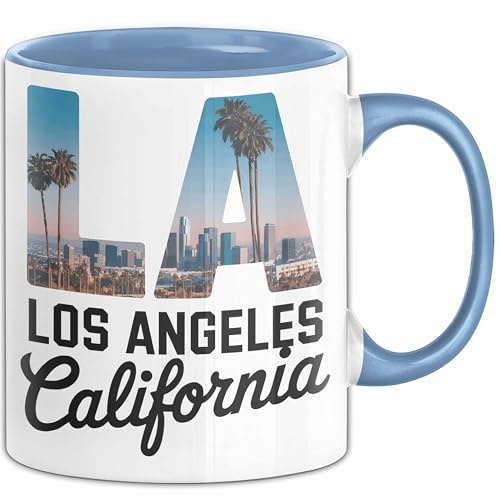 Los Angeles LA Kalifornien USA Tasse Geschenk Lustige Geschenkidee Spruch (Blau)