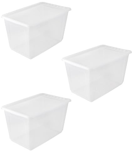 keeeper bea 3x Aufbewahrungsbox mit Air Control System, 59 x 39 x 35 cm, 52 l, Transparent