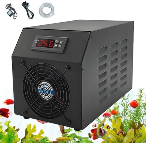 JIYINGHUI Aquarium-Kühler, Hydroponischer 2-in-1-Aquarium-Kühler, 1/4 16 Gal, Geräuschloses Wasserkühlsystem Für Süßwasser- Oder Salzwasser-Aquarien Für Heimbüros Hotels 2in1AquariumHeaters/Chiller