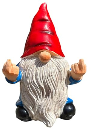 VAEIORP Gartenzwerg Lustig für Außen, Lustige Geschenke, Gartenzwerg Mittelfinger, Gartenzwerge