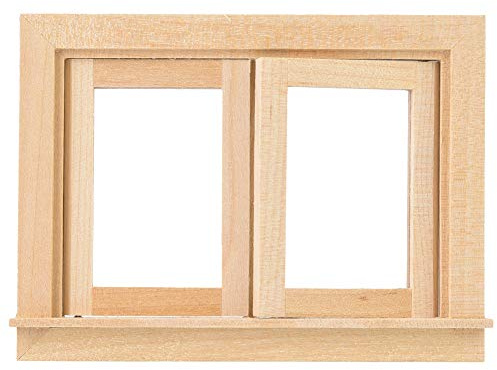 Dollhouse Miniature Wooden Window, Mini Window Frame Miniature Furniture for Doll House Accessory 1:12 Simulation Furniture Model Decoration DIY Mini House Ornaments