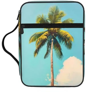 pojknbv Palm Tree Print Bible Storage Bag Scripture Holder Religious Church Accessory Travel Devotional