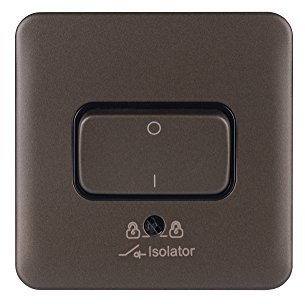 Schneider Electric GGBL1013BMB Lisse Screwless Deco 10A 3P Isolator Switch BMB, 240 V, Mocha Bronze