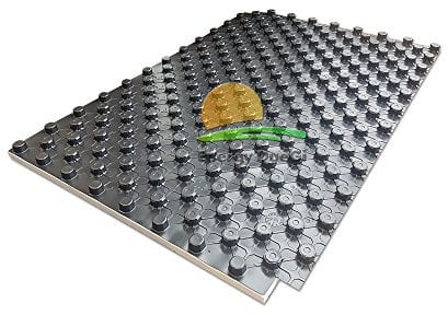 Pannello radiante termoisolante con bugne per impianti di riscaldamento a pavimento (h 40 (20 + 20 bugna)), Confezione da 11,2 mq