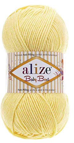 Alize 5 x 100g Strickgarn Baby Best Uni, Antipilling türkische Wolle (250)