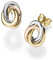 Ohrstecker Ohrringe ovale Knoten 9mm oval aus 585 Gold gelb/rot/weiß tricolor