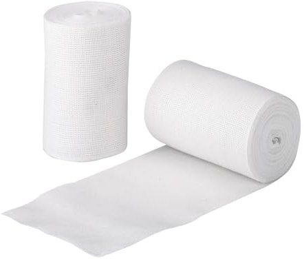 Kerbl TECHNOBASE Kurzzugbinden Stretchino, 8cm x 5m, 10 St. im Klinikpack, weiß