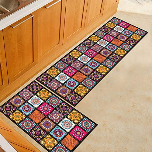 Ommda Küchen Teppiche Läufer Flur Vintage Antiskid Schlafzimmer Küchenläufer Dekorativ mit Gummirückseite 40x120cm