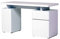 Jahnke CU-LIBRE 140 - Schreibtisch mit 1 Schublade und 2 Türen, 140 x 55 x 76 cm, Hochglanz Weiß