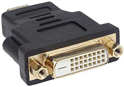 PremiumCord Adaptateur 4K HDMI vers DVI Connecteurs plaqués Or HDMI Type A vers DVI-D Femelle (24+1) pour 4K UHD 2160p, Full HD 1080p, 3D Couleur Noir