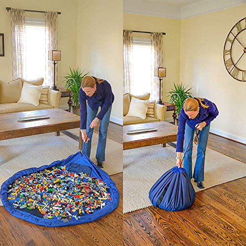 Bambini Tappetino da Gioco Sacchetto di Immagazzinaggio Giocattoli Bambino Pieghevole Bambini Tappeto Bambino Organizzatore Giocattoli 60 Pollici (150cm)
