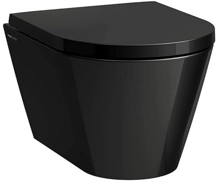 LAUFEN Kartell Wand-WC COMPACT, Tiefspüler, spülrandlos, 490x370x285mm, H8203330200001, Farbe: Schwarz glänzend