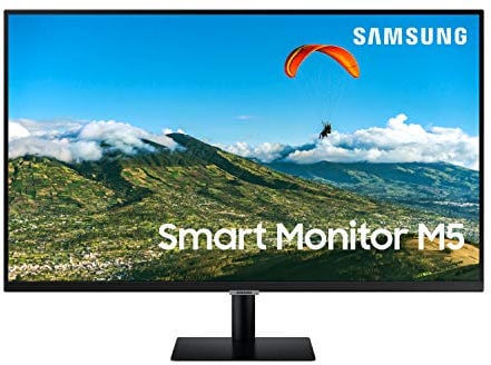 Samsung Smart Monitor M5 27’’ en Resolution Full HD. Le 1er écran Tout-en-Un pour accéder Facilement à Vos Applications de Divertissement et Travail