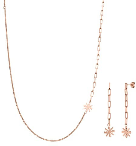 Purelei Haukea Set (Halskette & Ohrringe) (Rosegold)