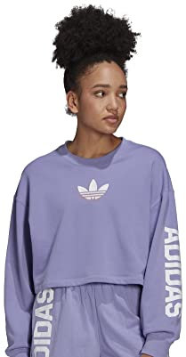 adidas Originals Maglione Donna, Viola chiaro, L