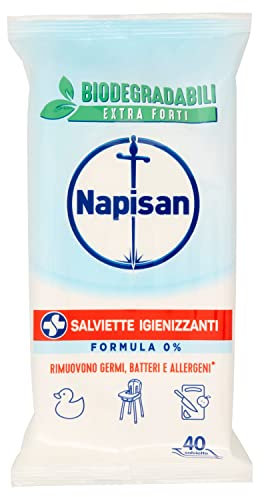 Napisan Salviette Igienizzanti Biodegradabili Formula 0%, 40 Pezzi - 1 x 240 g