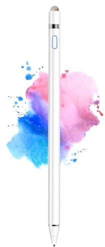 Stylus Pen for iPad, Pencil Compatible for iOS, Android, iPad Air/Pro/Mini 2/3/4 and More, Rechargeable Pen for Tablet(White)