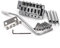 SAPHUE 52,5 mm Gitarren-Stratocaster, Tremolo-Brücken-Set für Fender Strat Squier E-Gitarre, Ersatz, Chrom