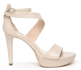 Nero Giardini E307231DE Damensandalen Aus Leder - Elfenbein 37 EU