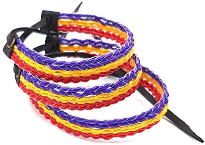 Vendopoli Pack 3 Pulseras Bandera Republicana Republica Anudada Talla Unica Adaptable Pulsera trenzda hilo y cuero colores bandera republica