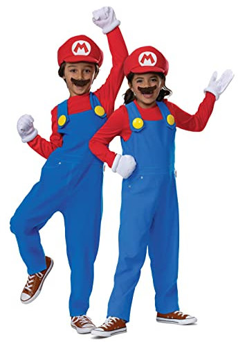Disguise, Super Mario 2W1 - Costume di Carnevale da Super Mario, 109-126 cm, per bambini di 4-6 anni