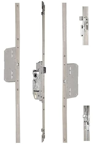 Fuhr Universal Reparatur Mehrfachverriegelung 855 R, Hauptschloss, Nebenschloss mit Bolzenriegel, Entfernung 92mm, Vierkant 10mm incl. SN-TEC® Montageanleitung (Dornmaß: 65mm, Flachstulp: 20mm)