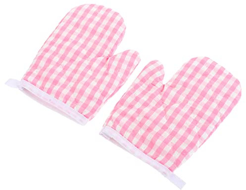 HEMOTON 2Pcs Microwave Gloves kids oven glove kawaii kitchen decorative mitts play oven mitts for toddlers welding gloves barbecue gloves microwave mitts mini flowerpot child polyester